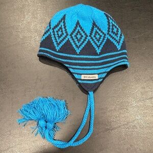 Columbia Kids Blue and Black Knit Hat